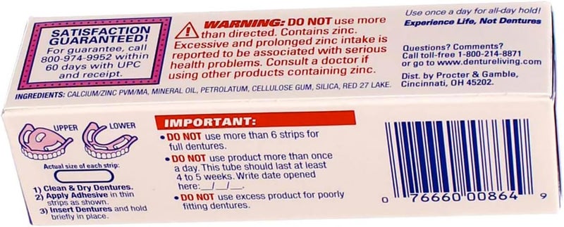 Fixodent Denture Adhesive Cream Original 1.4 Ounce (41ml) - 6 Pack - Image 5