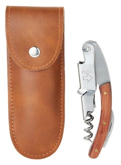 Beauenty 2-steps Wine Opener Professional Waiters Corkscrew, Bottle Opener and Foil Cutter Gift With Cow Leather Case for Servers, Waiters, Bartenders and Home Use-1pcs  - Image 1
