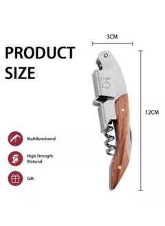 Beauenty 2-steps Wine Opener Professional Waiters Corkscrew, Bottle Opener and Foil Cutter Gift With Cow Leather Case for Servers, Waiters, Bartenders and Home Use-1pcs  - Image 2