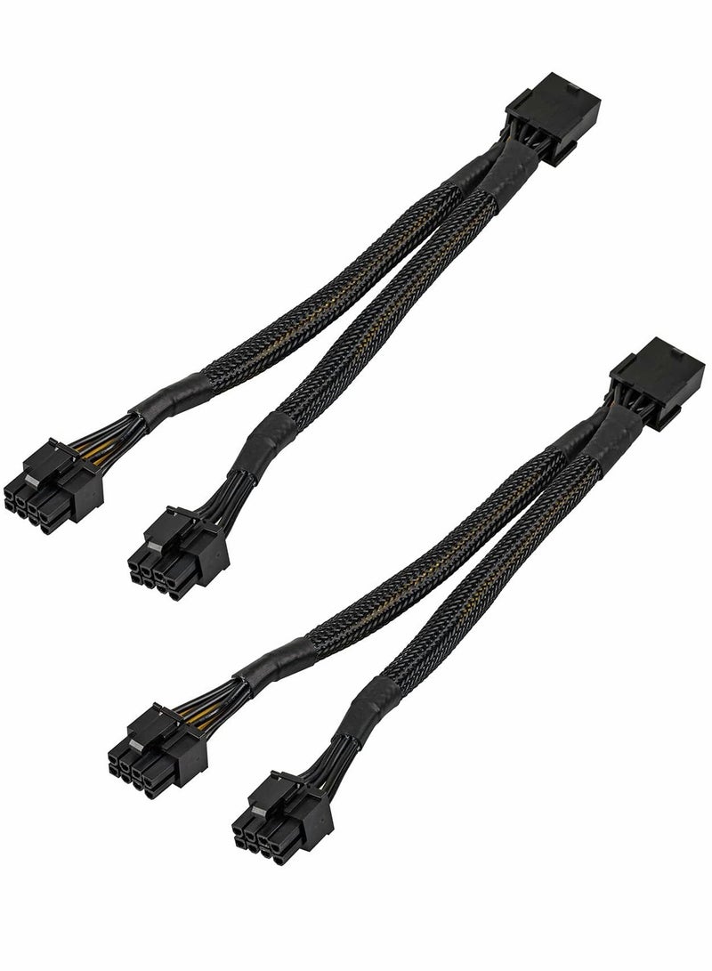 Graphics Lines, Graphics Card 8 Pins One Point Two Lines, Graphics Card 8p Extension Cable, Graphics Card Adapter, Braided 20cm, Pci-e Pcie Power Cable 18awg 20cm, with Sleeve - Image 1