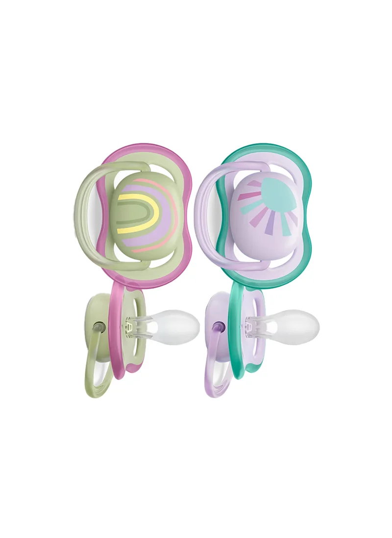 PHILIPS AVENT 2 Pieces Ultra Air Pacifier, 0 - 6 Months