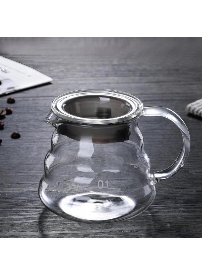 300ml Heat-Resistant Glass Coffee and Tea Server V60 Drip Kettle, Perfect for Brewing Fresh Coffee and Clear Tea with Ease and Elegance - Image 2