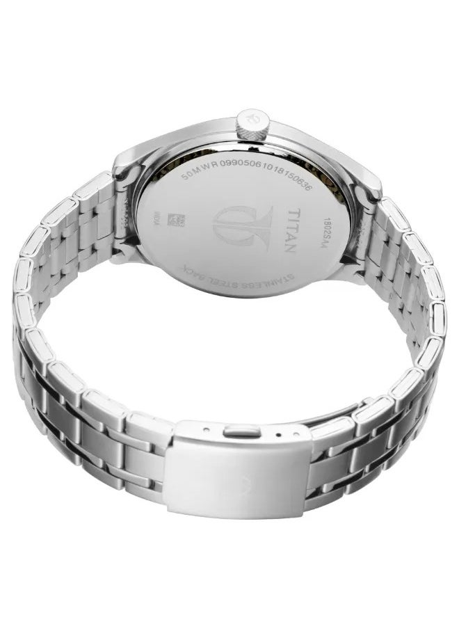 TITAN Men's Analog Round Shape Metal Wrist Watch - 1802SM02 - 48 Mm  - Image 4
