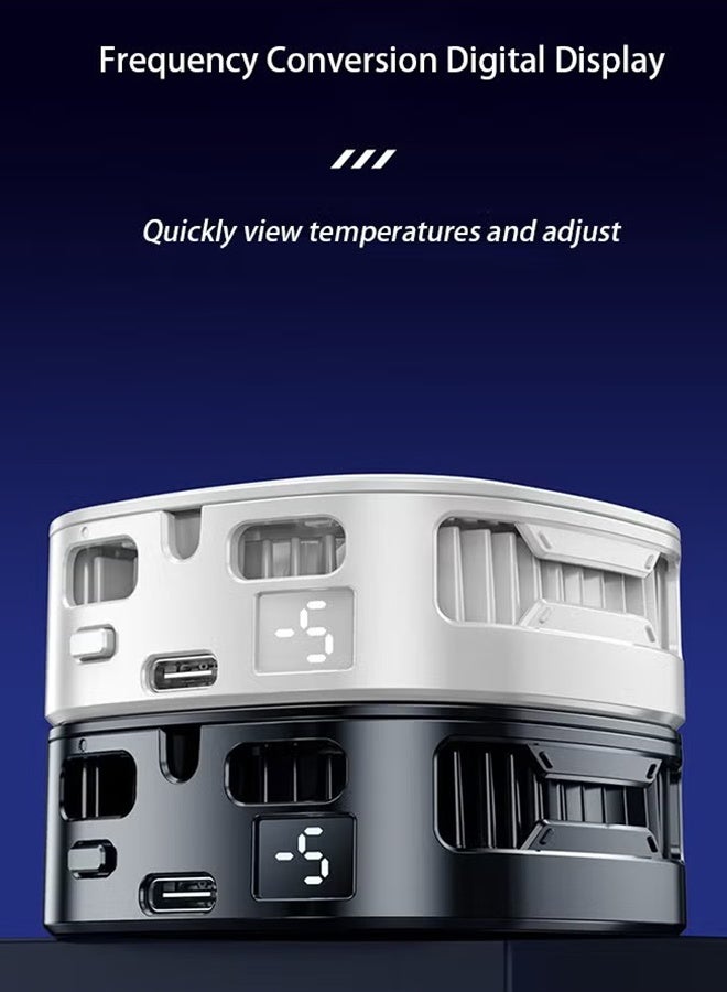 هافن مروحة المبرد المغناطيسي للهاتف، شاشة عرض درجة الحرارة، مشعاع الهاتف المحمول المغناطيسي، بدون ضوضاء للعب ألعاب تيكتوك للهاتف الذكي العالمي/آي باد - Image 3