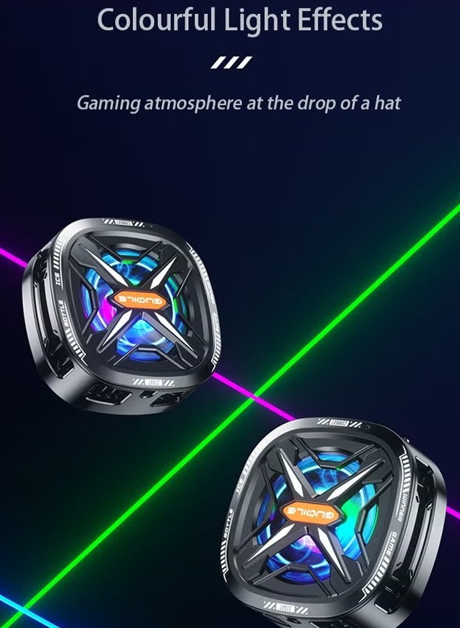 هافن مروحة المبرد المغناطيسي للهاتف، شاشة عرض درجة الحرارة، مشعاع الهاتف المحمول المغناطيسي، بدون ضوضاء للعب ألعاب تيكتوك للهاتف الذكي العالمي/آي باد - Image 4