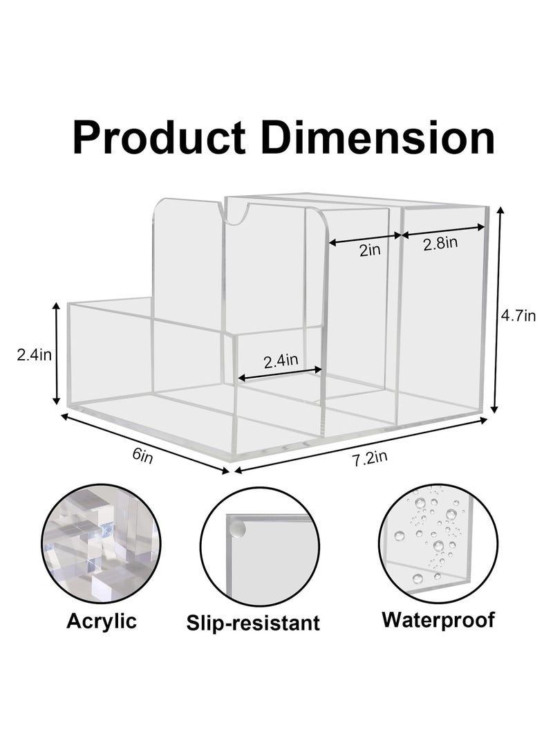 TPGP Napkin Holder with Salt and Pepper Shaker Caddy, Acrylic Napkin Holder for Table, Versatile Use for Home Dining, Hosting, Wedding Reception, Party, Patio, Deck, Restaurant, Cafe Bar Decor, Easy to Clean, Clear - Image 2