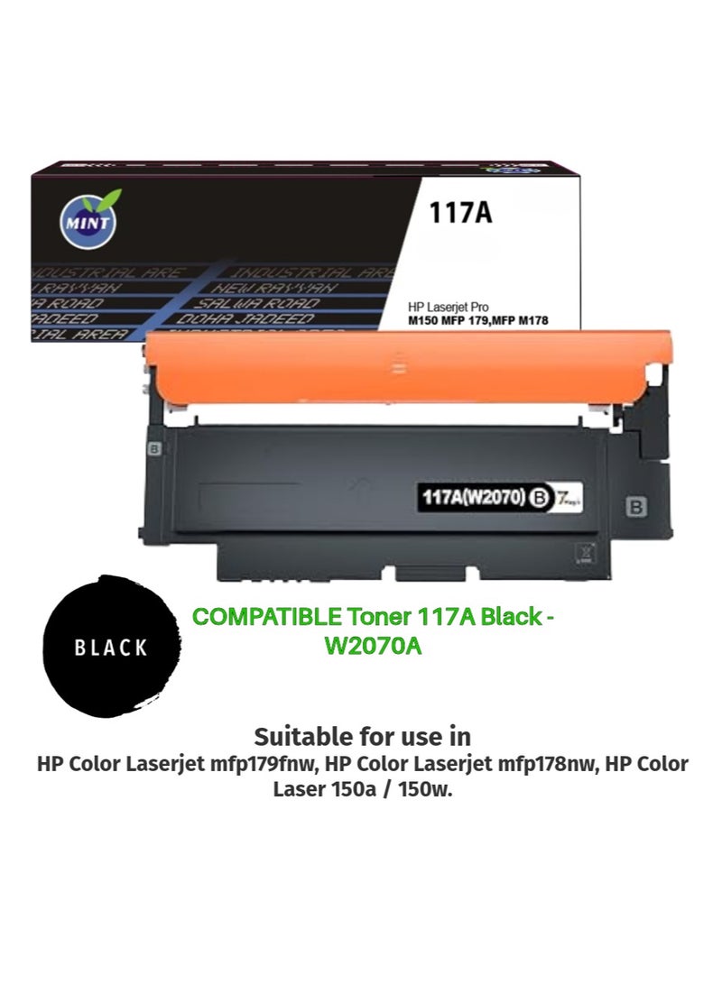 منت حبر  متوافق 117A أسود - W2070A - Image 1