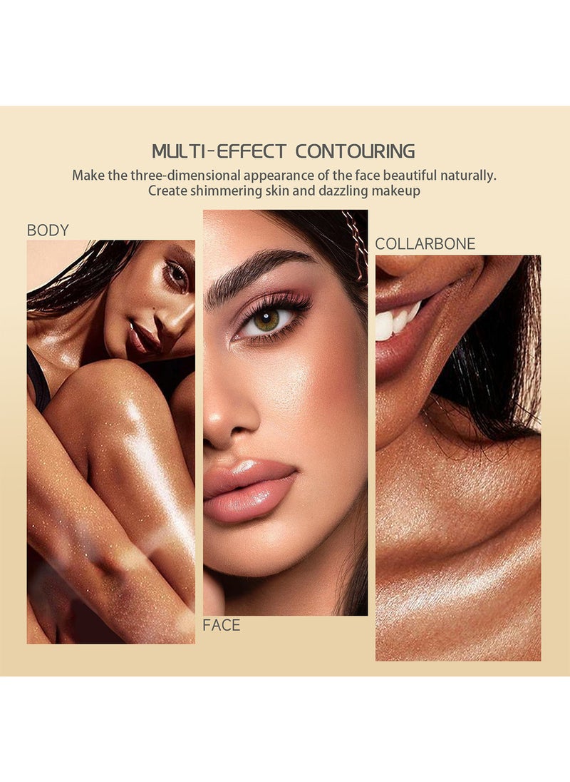 RoyueS - Sun Sculpt Liquid Contour, Long-Lasting Highly Pigmented Contour Stick, Lightweight Face Bronzer Makeup, Delicate Face Contouring Highlighter Sticks 7ml - Image 1