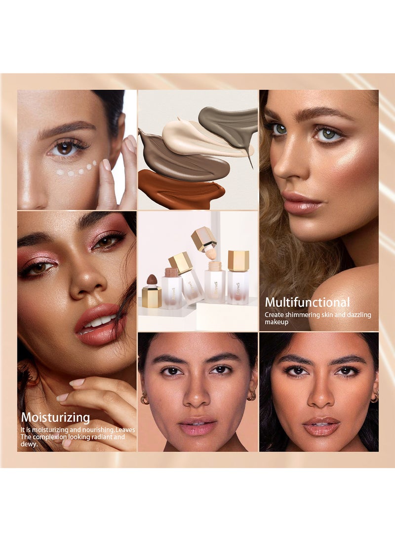 RoyueS - Sun Sculpt Liquid Contour, Long-Lasting Highly Pigmented Contour Stick, Lightweight Face Bronzer Makeup, Delicate Face Contouring Highlighter Sticks 7ml - Image 1