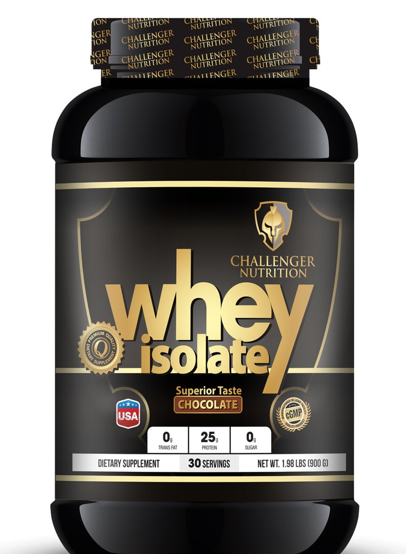 CHALLENGER NUTRITION Whey Isolate, Chocolate, 1.98 LBS (900 G) - Image 1