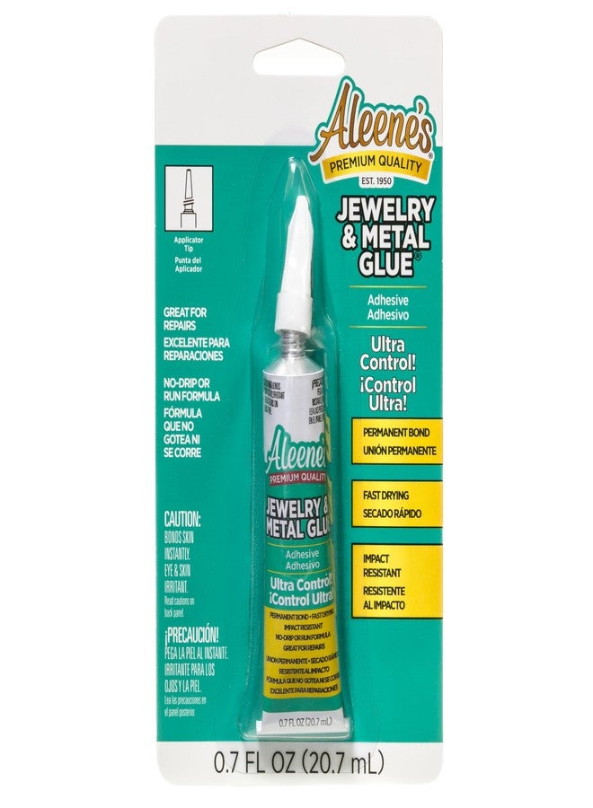 Aleene's 21709 Jewelry & Metal Glue, 0.7 oz - Instant Adhesive, Permanent Bond, Waterproof, Dries Clear, Ideal for Repairs - Image 1