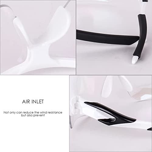 Dark Wost Sports Sunglasses for Cycling Cricket Trekking || HYDROPHOBIC || Full Coverage || UV 400 Protection || Pack Of 1 (WHITE CLEAR) - Image 5