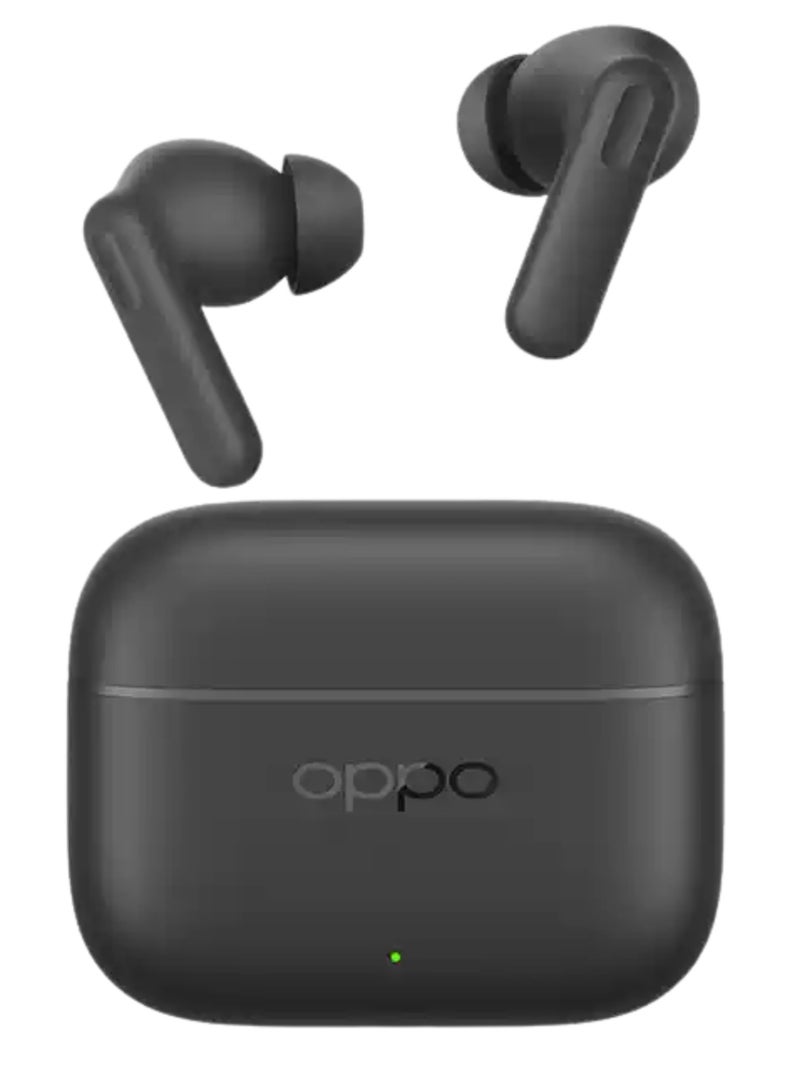 أوبو True Wireless Earbuds: 54h Battery, 12.4mm Driver, IP55, Fast Charging, Dual Connection & Matte Scratch‑Resistant Surface black - Image 2