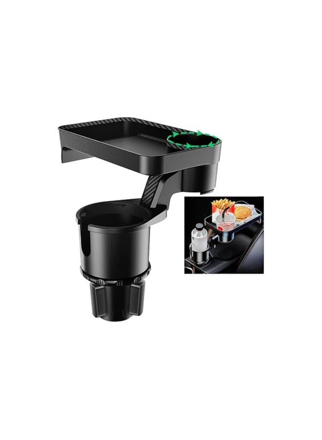 general Cup Holder Expander for Car Car Tray Multifunctional Cup Holder Tray with 360° Rotating Table Adjustable Base Large Car Cup Holder 17-40oz Cup Bottlle Drink Detachable Tray Table - Image 1