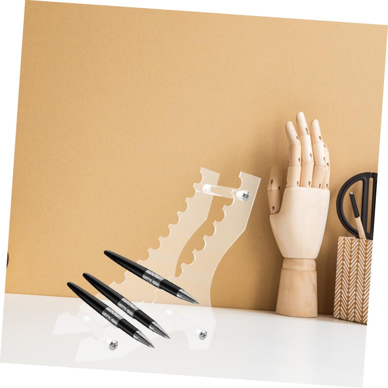 Acrylic Pen Holder And Makeup Brush Organizer 12 Holes Desktop Display Rack - Image 3