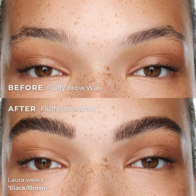 Wunderbrow Fluffy Brow Wax, 16 hour hold, Smudgeproof and Water resistant, Shade: Black/Brown - Image 2