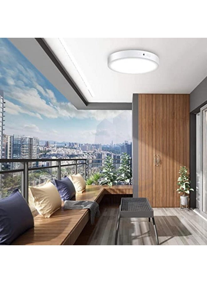 Royal Apex Led Surface Mounted Downlight Ac220-240V Ceiling Lighting Fixture Fitting For Living Room Bedroom Kitchen Balcony Hallway Etc 18W Daylight-Round - Image 4