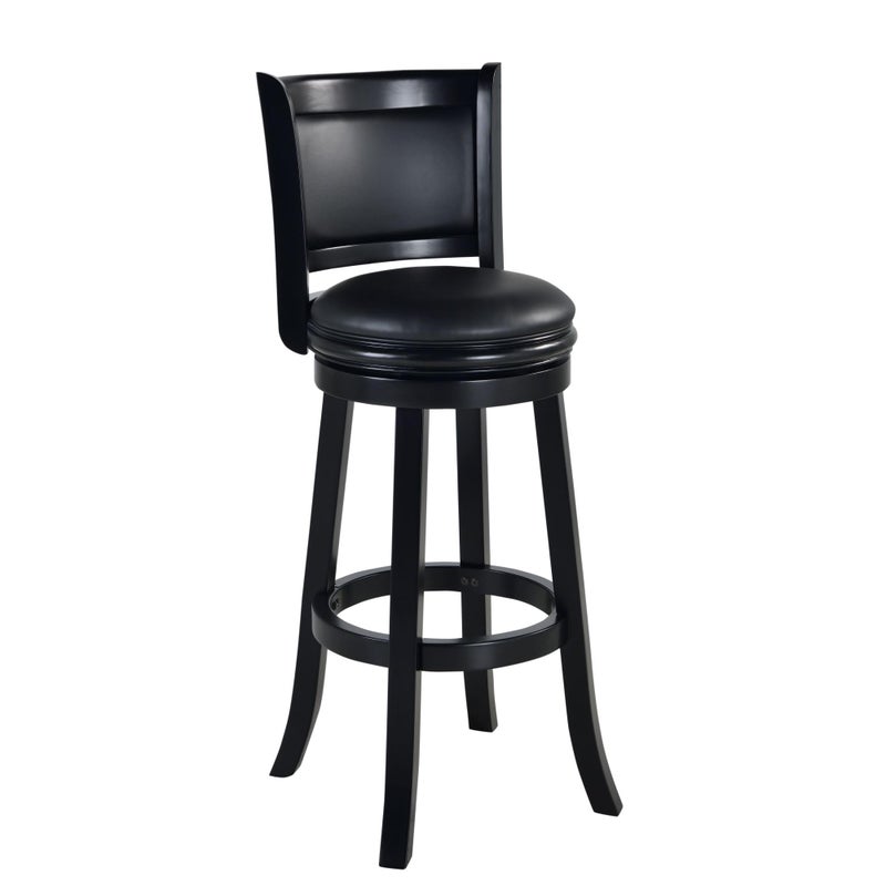 Boraam Augusta Extra Tall Swivel Bar Stool 34Inch Black