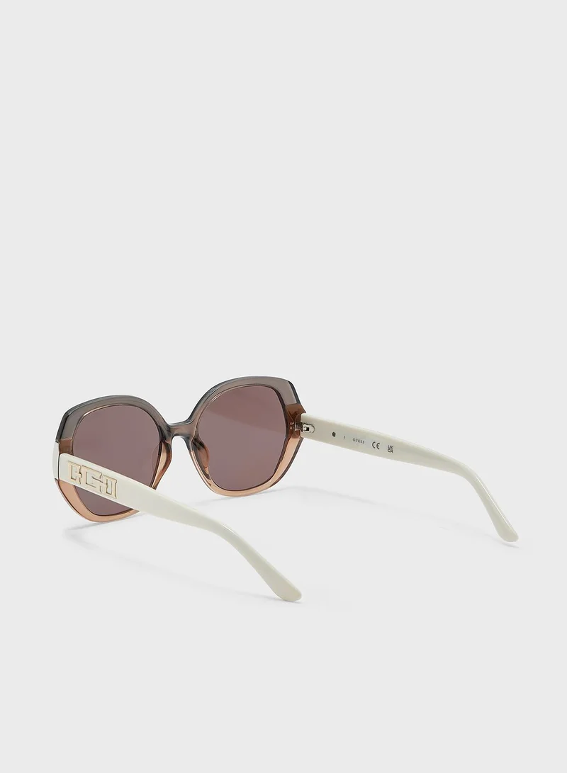 GUESS Half Frame Shape Sunglasses