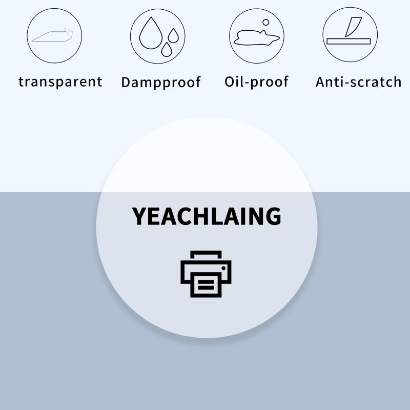Yeachlaing 2" Round Transparent Thermal Label Stickers,Self-Adhesive Direct Thermal Labels,300 Sheets with Perforation Line in ROLL - Image 3