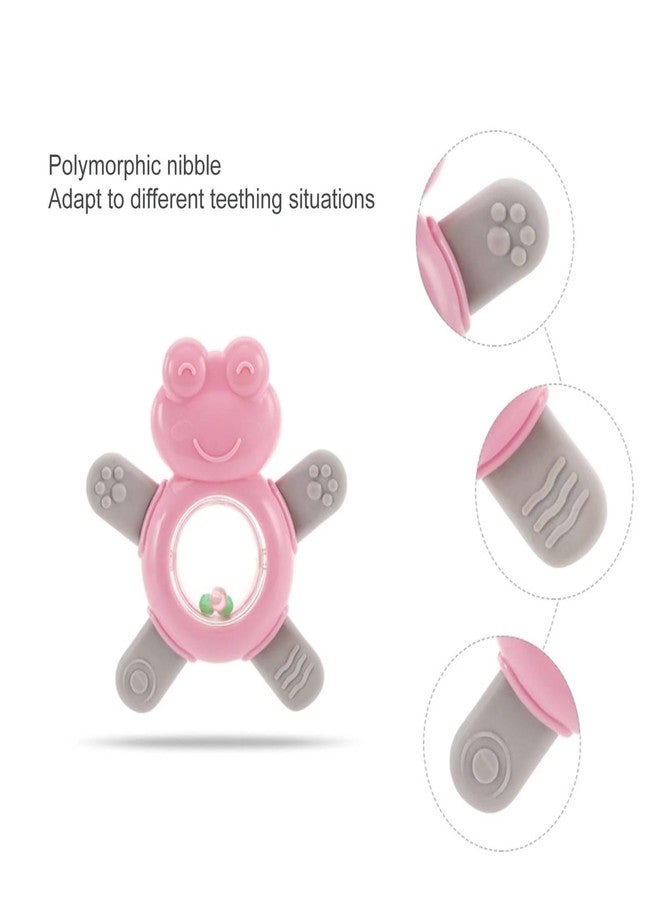 Moppets Infant Animal Shape Silicone Bite Rattleteethers/Gum Massagers (Pack Of 3), Multicolor - Image 3