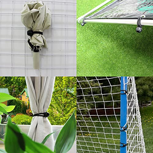 Joneaz Bungee Balls 6 Inch,Black Bungee Cord for Canopy Tarp, UV Resistant,50-Piece - Image 5