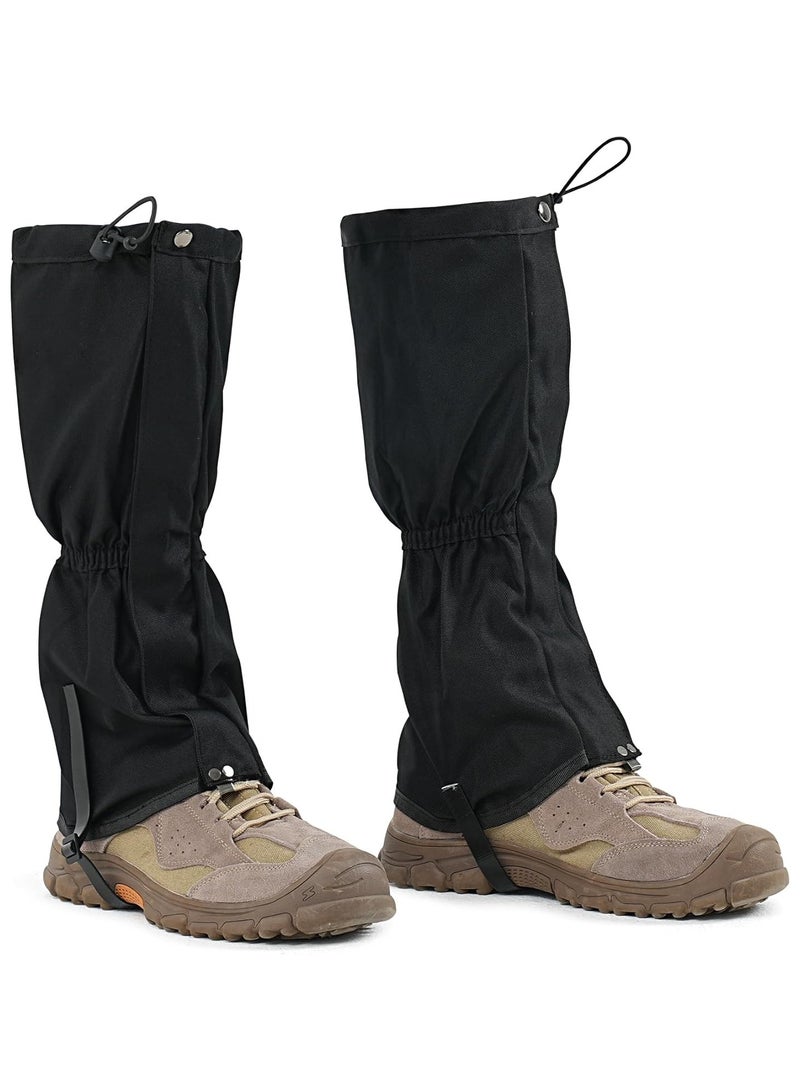 Generic Waterproof Adjustable Leg Gaiters for Men and Women Snow Boot Gaiters for Hiking in Hunting Sand and Mud Mountain  Climbing or Snowshoeing .insect and snake proof desert trekking equipment - Image 1