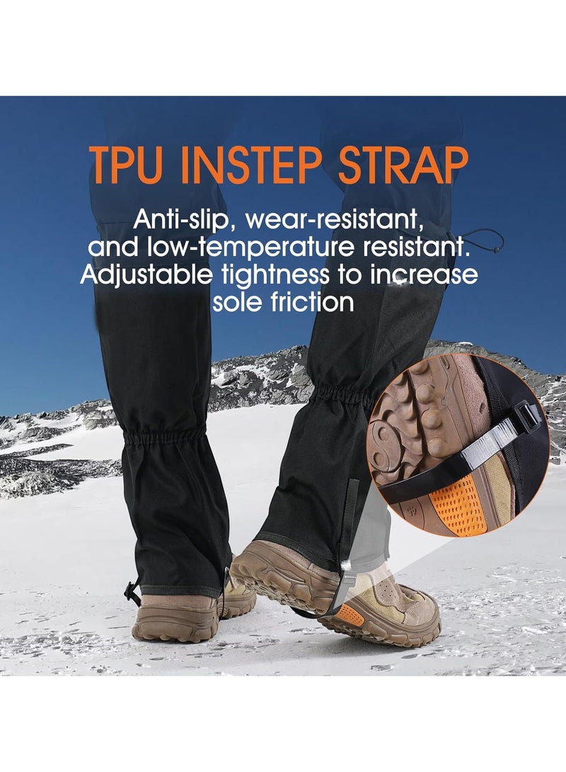 Generic Waterproof Adjustable Leg Gaiters for Men and Women Snow Boot Gaiters for Hiking in Hunting Sand and Mud Mountain  Climbing or Snowshoeing .insect and snake proof desert trekking equipment - Image 4