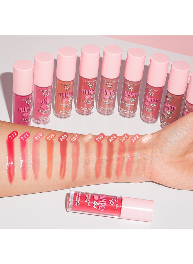 Golden Rose Plumped Lips Lip Plumping Gloss 205 Pink Beige - Image 2
