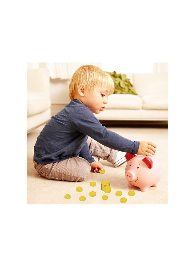 SYOSI 100 Count Plastic Gold Coins Set, Pirate Treasure Gold Play Coins, for Kids Party Theme Props Decorations, Lucky Draw Games Treasure Hunt, Celebrations, Party Favors, Party Bag Stuffers - Image 5