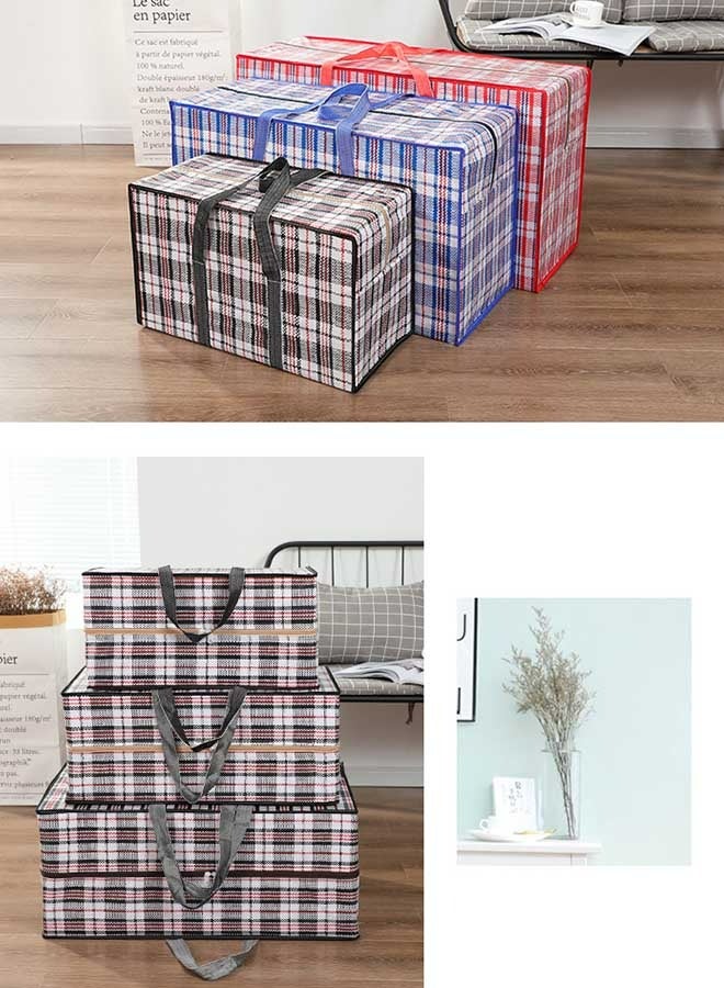 أوشن سستة حقيبة الغسيل ( 45x50x20cm ) ، النايلون / البولي إثيلين المواد ، سوبر قوي ودائم ، مقاوم للماء والرطوبة ، قابلة لإعادة الاستخدام تخزين سستة ، مناسبة للسفر تخزين حقيبة / حقيبة الغسيل الأحمر / الأبيض - Image 5