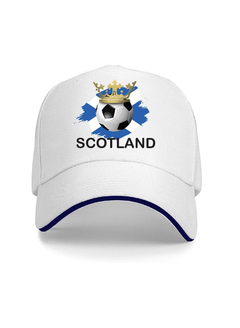 PRINTSHOP4ME Scotland Unisex Adult Football Cap for Both Men and Women With Metal Adjustable Buckle Closure - Perfect for Football Fans, Match Days, Outdoor Activities, and Everyday Wear - Image 1