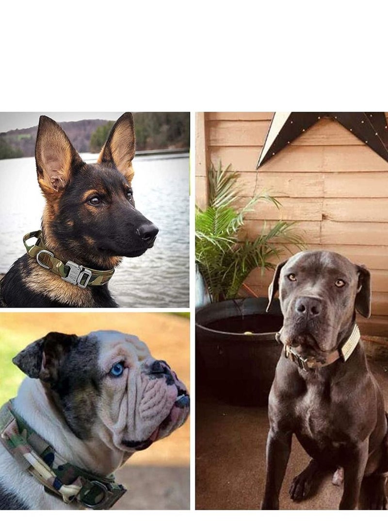 SYOSI Collar Tactical Dog Collar Military Dog Collar Outdoor Traction Pet Collar Medium and Large Dog Training Dog Collar, Adjustable Nylon Dog Collar (Camouflage Color-XL) - Image 4