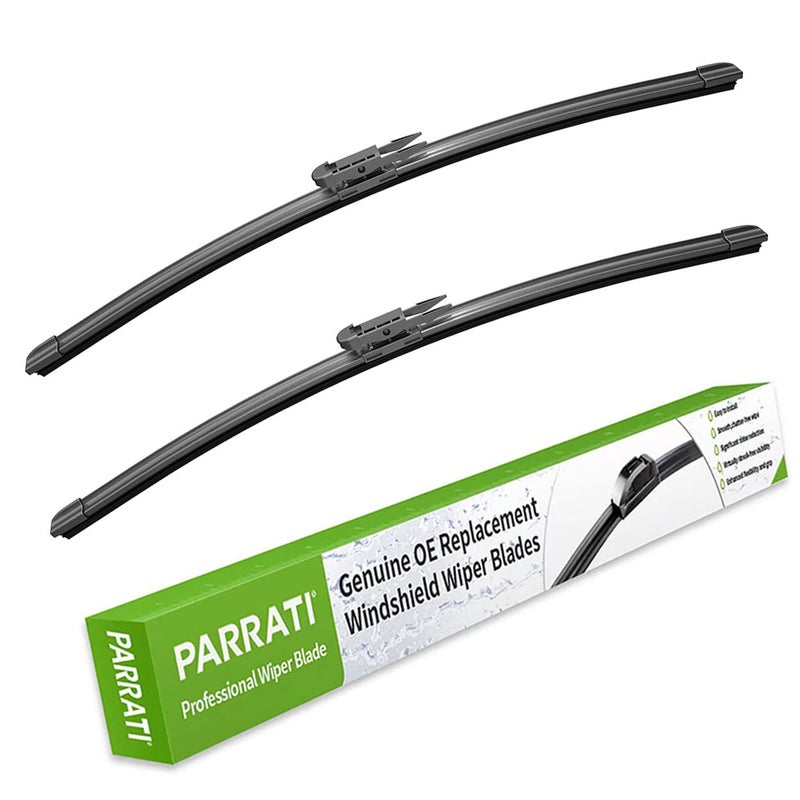 PARRATI 24 Inch 21 inch of High Performance Premium AllSeason Automotive Replacement Windshield Wiper Blades Easy DIY Install Superior Road Visibility Durable Stable And Quiet Set of 2