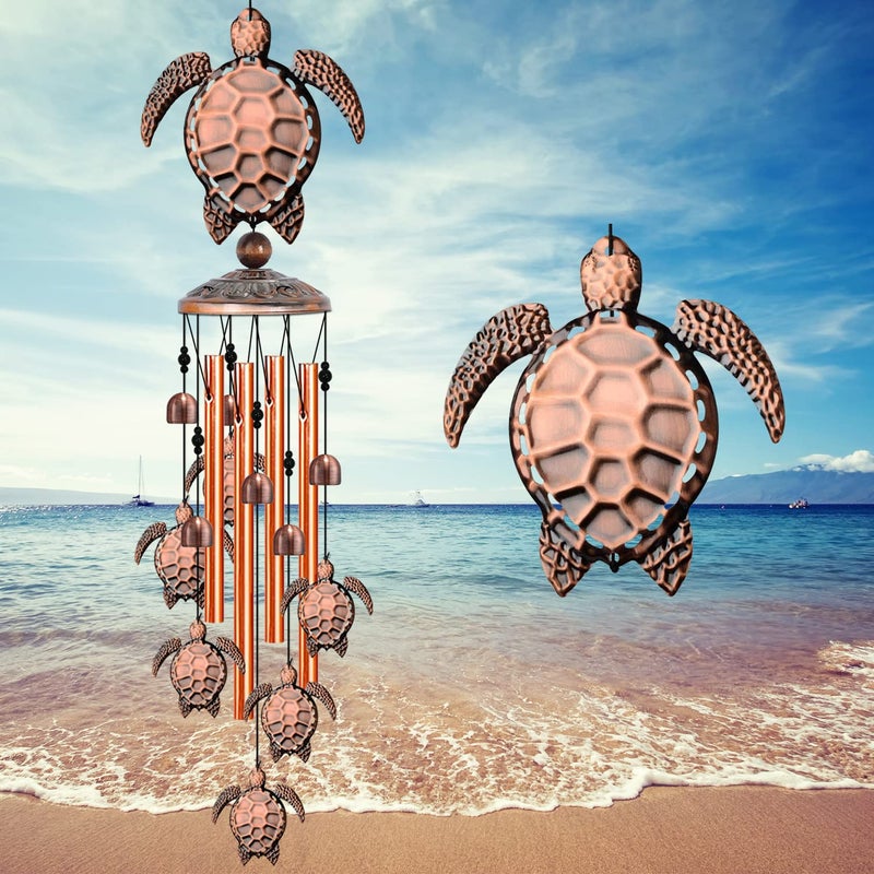 JUNQIU US JUNQIU Turtle Wind ChimeSea Turtle Gifts for WomenWind Chimes for OutsideTurtle Decor for Outdoor Garden Yard Home Turtles Gifts for Turtle LoversBeach Wind Chimes for Outside with S Hook