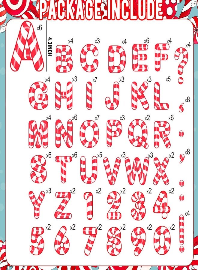 Denylo pro 200 Pieces Christmas Bulletin Board Decoration Winter Alphabet Number Cutouts Holiday Bulletin Board Alphabet Letters and Number Accents for Xmas Winter Home School Classroom Chalkboard Decor - Image 2