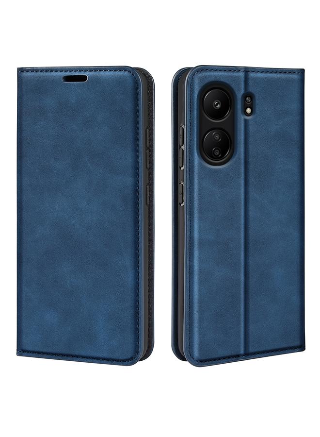 Case For Xiaomi Redmi 13C Retro-skin Magnetic Suction Leather Phone Case