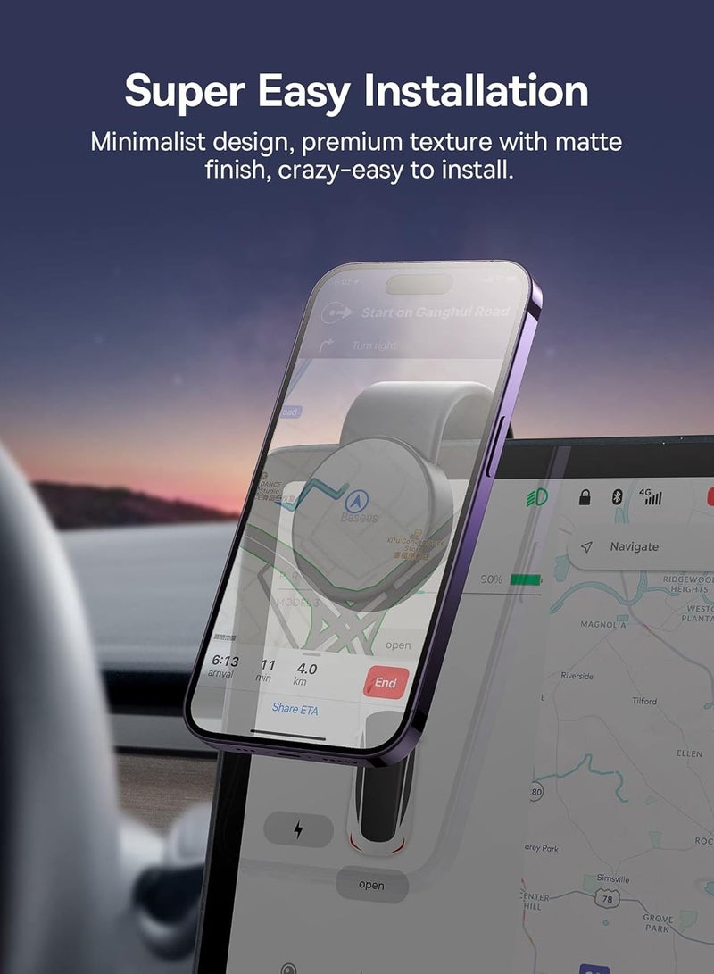 MagSafe Car Mount Suction Cell Stand for Dashboard Windshield Vent,Mobile Accessories for iPhone 16 15 14 13 12 11 pro max  - Image 3