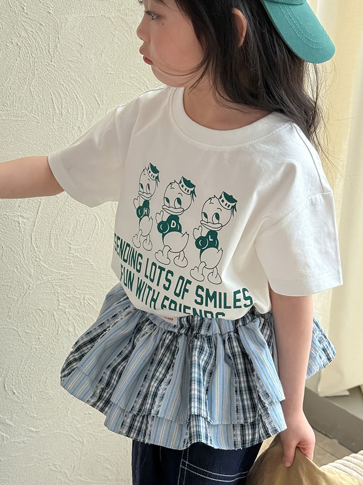 Dd Same Style Duck T-Shirt 2025 Japanese Children'S Wear Cartoon Cute Short-Sleeved Crewneck T-Shirt For Boys And Girls - Image 5
