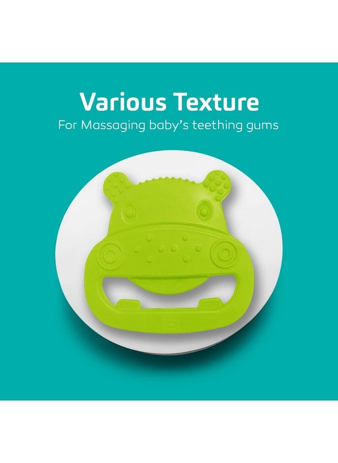 BuddsBuddy 100% Bpa Free Soft Silicone Baby Teether For 3 To 6 Babies (Zuzu, Green)  - Image 3