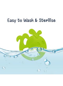 BuddsBuddy 100% Bpa Free Soft Silicone Baby Teether For 3 To 6 Babies (Zuzu, Green)  - Image 5