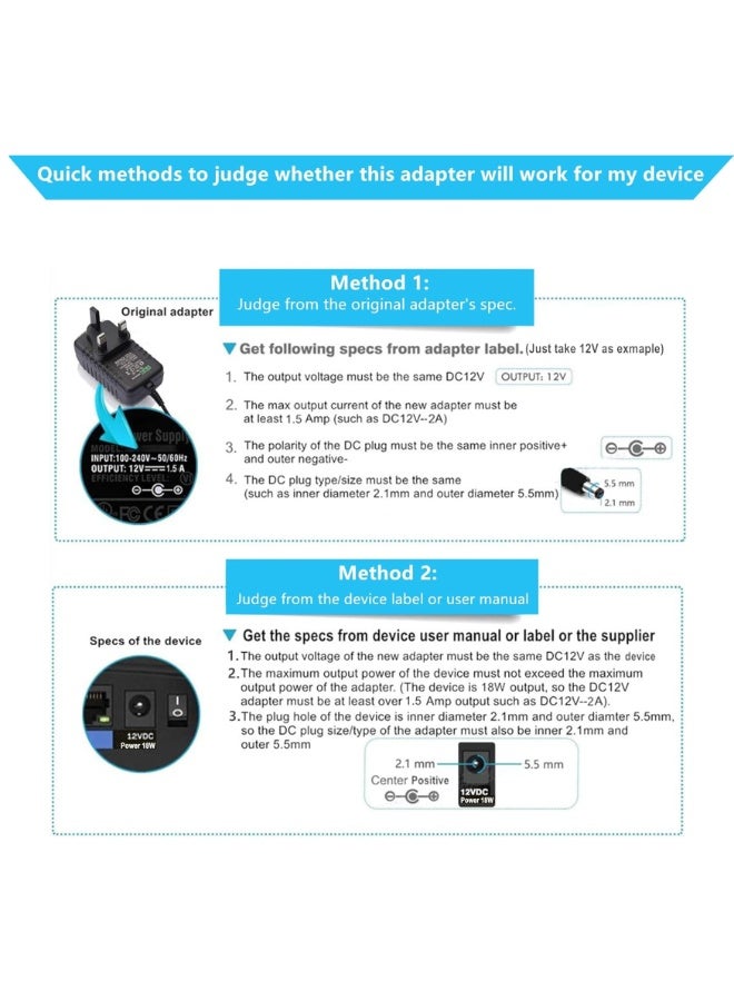 Fukukawa 24V 1A AC/DC Power Adapter Charger UK Plug for LED Strip, CCTV Camera, Router, Monitor, Speaker, Drifting Scooter - Image 4