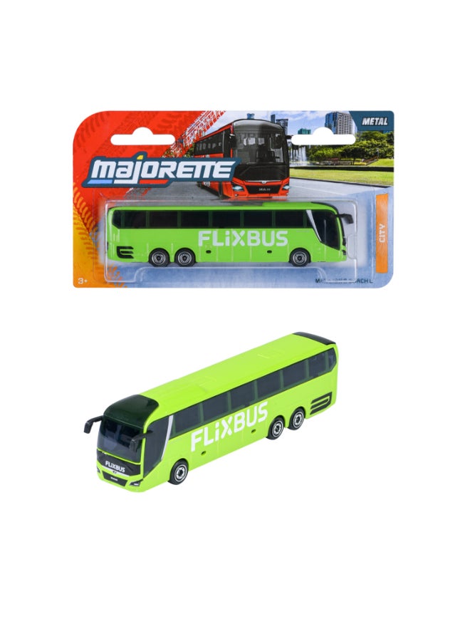 Majorette MAN Lion's Coach L FlixBus, Green, 13 cm Officially Licensed Diecast Bus with Freewheel, Suspension and Metal Body, Toy Coach for Kids Ages 3+ - Image 1