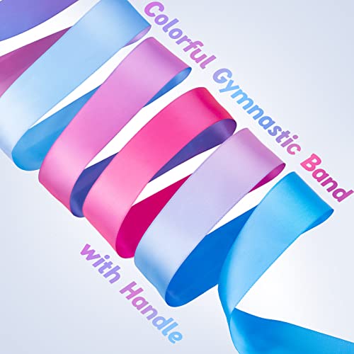 Cikyner Gymnastics Ribbon, 2 Pack Colorful Gymnastics Band with Stick, Dance Band Children Rainbow Band for School and Home Game, Ideal for Girls on Children's Birthday Party or Christmas - Image 3