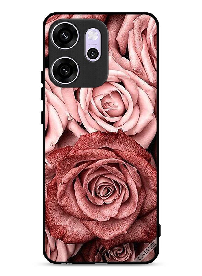 Covernex Oppo Reno14 F Protective Case Cover Peach Flowers - Image 1