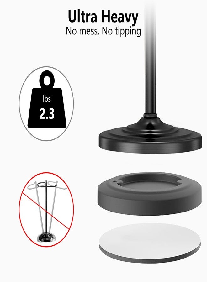 UNCONSIL Black Bath Hand Towel Holder Stand,Stainless Steel 16 Inch Free Standing Towel Rack,Heavy Weight Towel Bar for Bathroom Vanity Countertop &Kitchen - Image 4