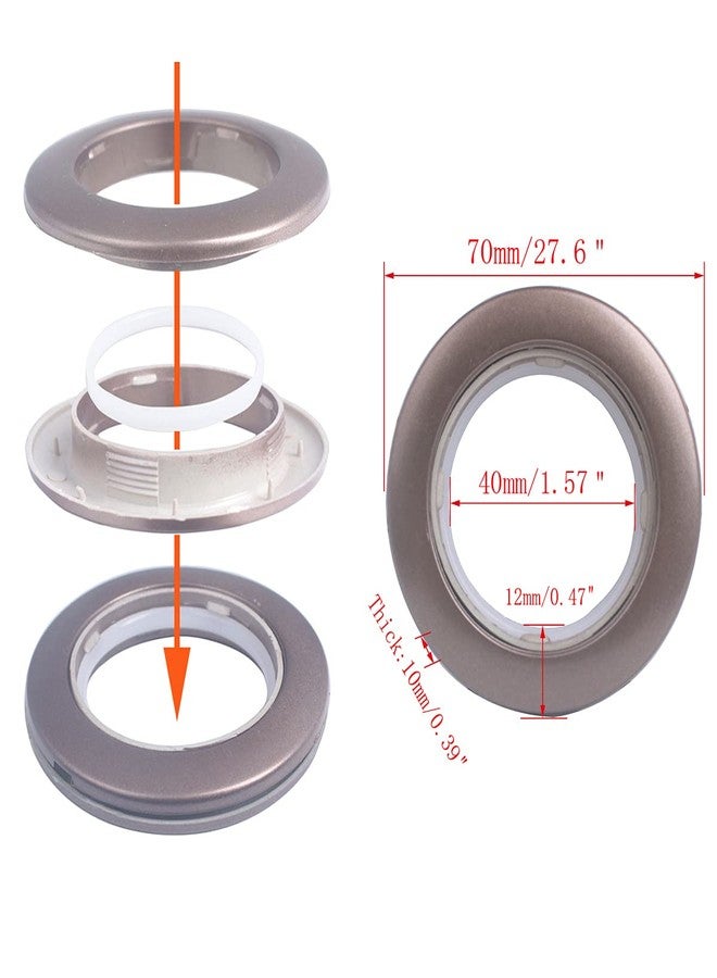 Mangood 32 Pack Curtain Grommet, Inner Diameter 1-9/16"(40mm) Curtain Eyelet Rings Roman Ring Grommet Curtains Grommets kit for Casement Eyelet Tool Accessory (Coffee) - Image 3