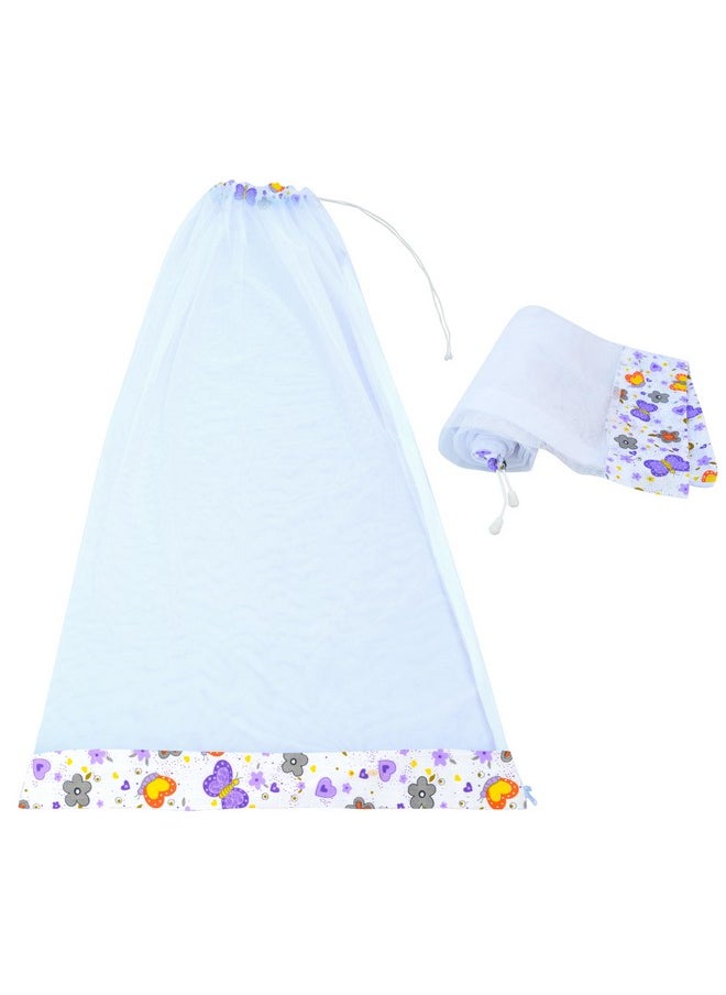 Younique Hanging Baby Cradle Mosquito Net for Cloth Cradle/Swing/Jhula/Thottil/Jhoola with Side Zip Opening, Thottil Kosuvalai Mosquito Net for Baby Cradle Swing (0-3 yrs) - Purple Butterflies - pzsku/Z07CFE29B835E69231855Z/45/_/1738306407/596e0a95-100c-4966-87c8-4ad805e95fcc