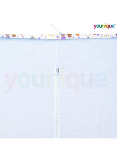 يوونيك ناموسية معلقة من Younique لسرير الأطفال القماشي/الأرجوحة/الجوهلا/الثوتيل/الجوهلا مع فتحة سحاب جانبية، ناموسية Thottil Kosuvalai لأرجوحة سرير الأطفال (0-3 سنوات) - فراشات أرجوانية  - Image 4