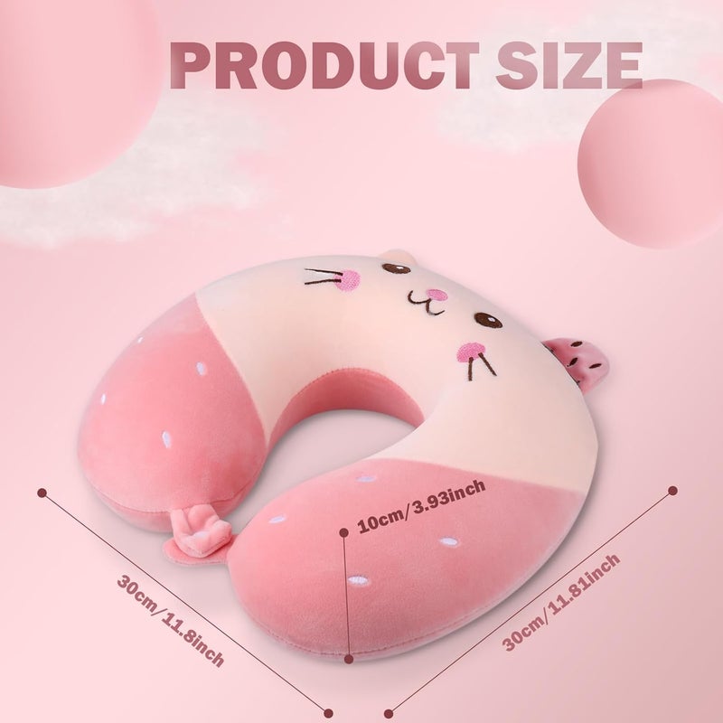 KASTWAVE Neck Travel Pillow, Memory Foam Kids Travel Pillow, Removable Travel Neck Pillow with Zips, 360° Adjustable Neck Chin Support Cushion, Comfortable Adult Kids Travel Pillow, for Sleeping - Image 3